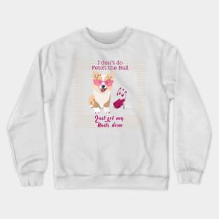 Manicure Puppy Crewneck Sweatshirt